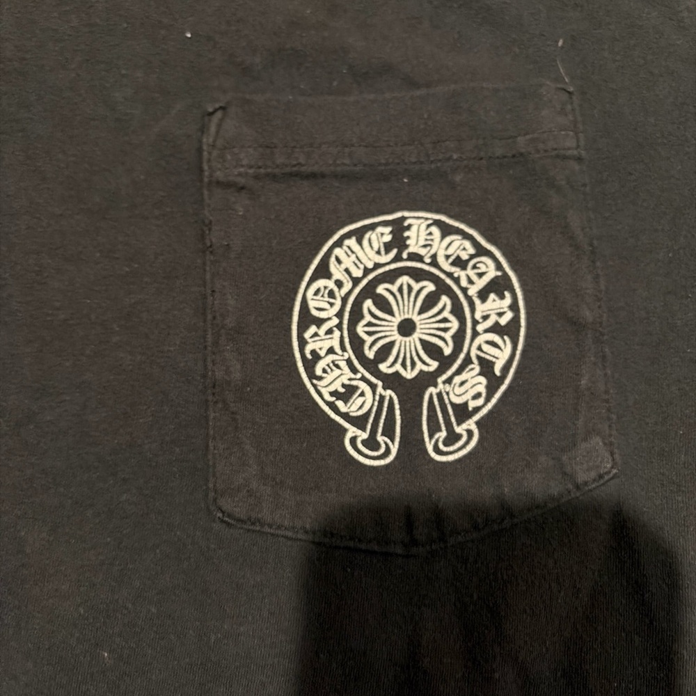 Chrome Hearts Black Tee with White Emblem